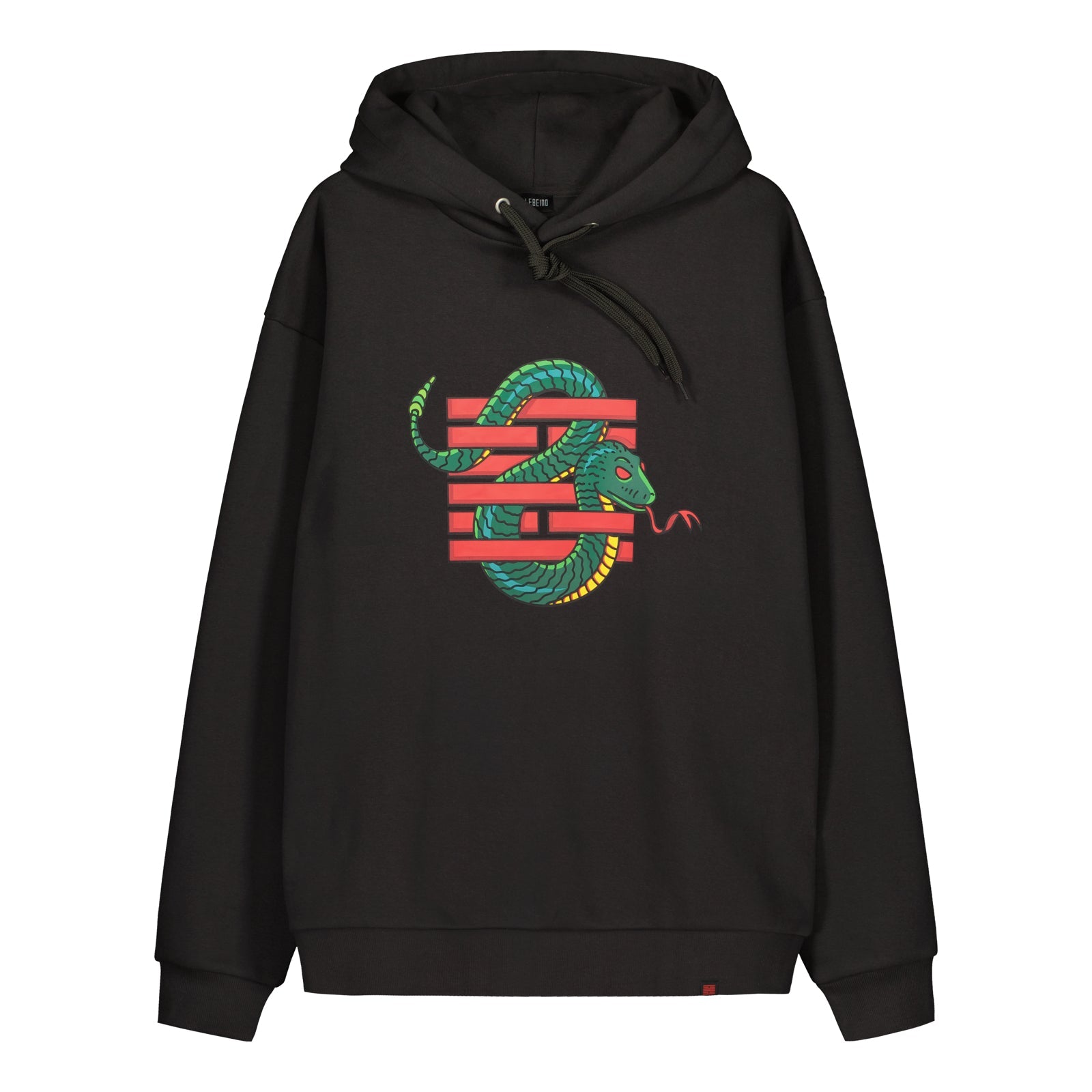 トップス IDEASWAM SNAKE LOGO HOODIE BLACK S all-over-print-unisex-hoodie-