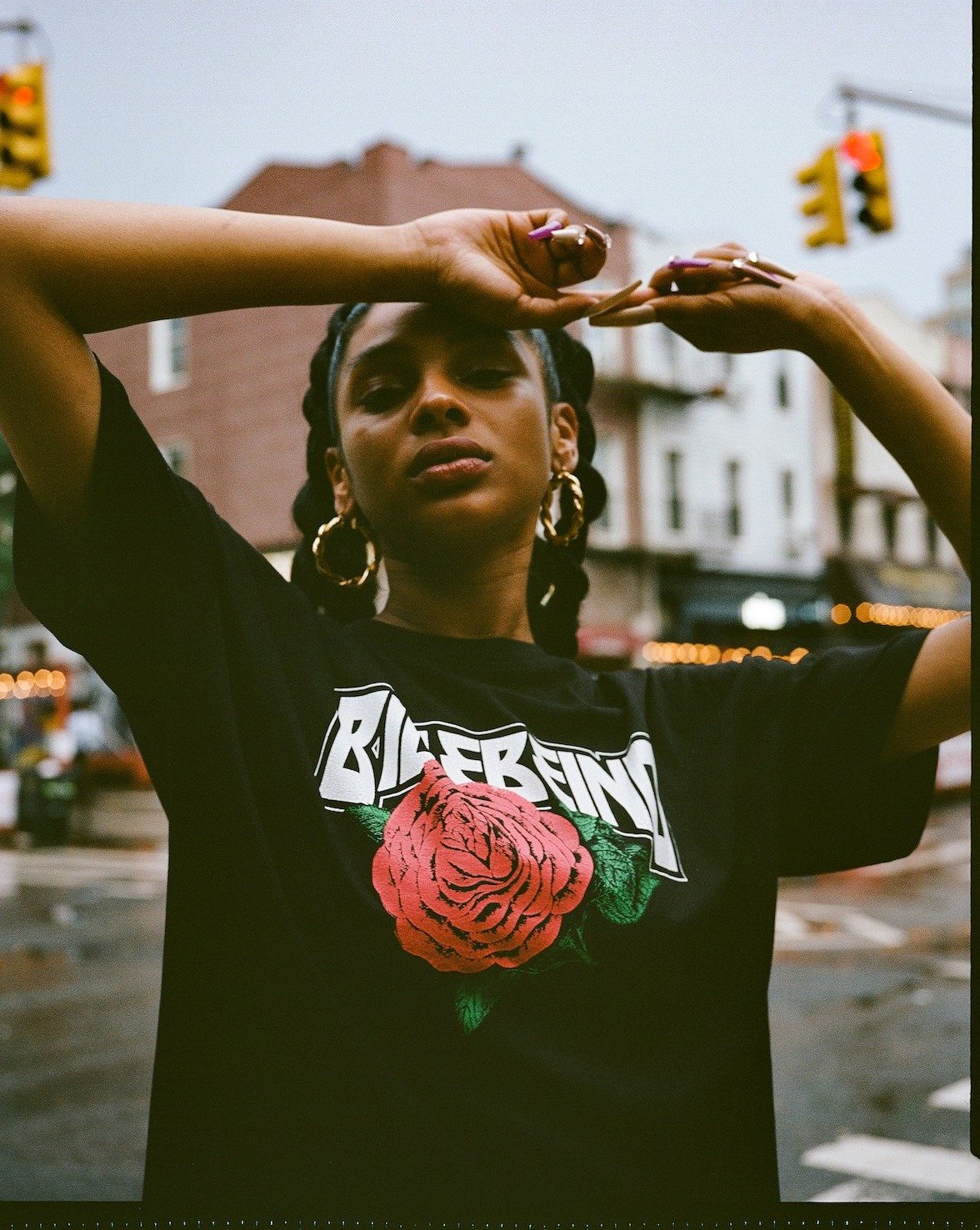 Women Rose Oversize T-shirt